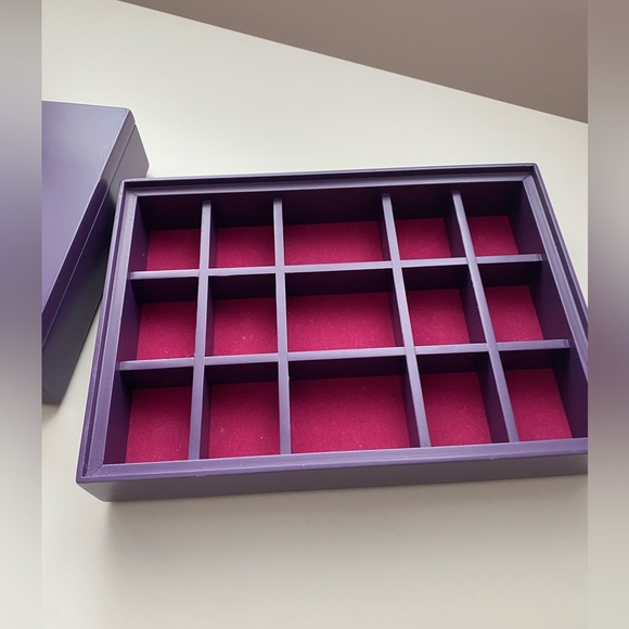 Jewelry storage box organizer - purple pink decor - Picture 4 of 4